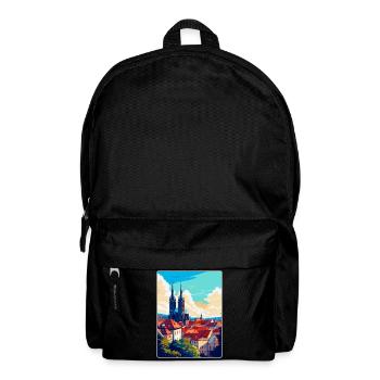 Brünn Tschechische Republik Vintage Reiseplakat Souvenir - Rucksack - Schwarz - Vorne