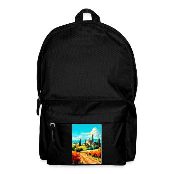 Toskana Italien Vintage Reiseplakat WPA Souvenir - Rucksack - Schwarz - Vorne