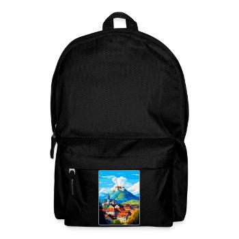 Ljubljana Slovénie Affiche de voyage vintage souvenir - Sac à dos - noir - Devant
