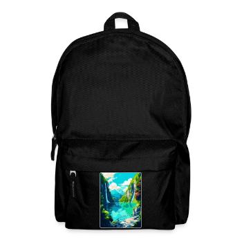 Nationalpark Plitvicer Seen Kroatien Reiseplakat - Rucksack - Schwarz - Vorne