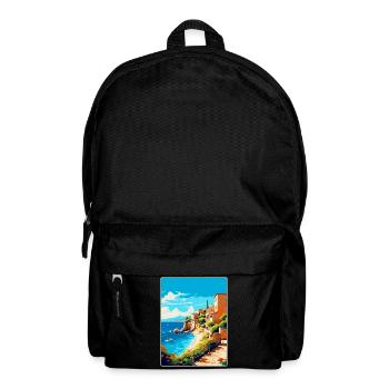 Costa Brava Spanien Vintage Reiseplakat Souvenir - Rucksack - Schwarz - Vorne