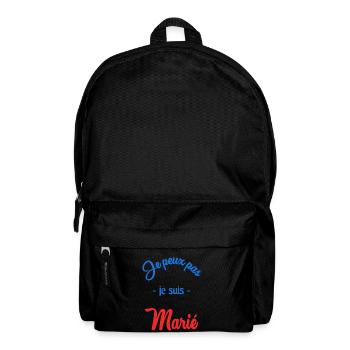 JE PEUX PAS. MARIE. FUTUR MARIE. EVJF. TEAM. TEAM - Sac à dos - noir - Devant