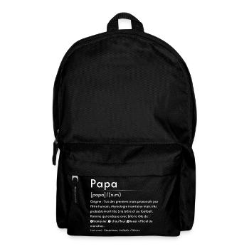 Papa: Origine et rôle héroïque - Sac à dos - noir - Devant