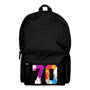 FARBIG NUMMER 70 BUNT 70. GEBURTSTAG - Rucksack - Schwarz - Vorne