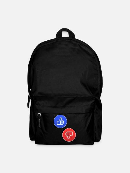 Kontrast-Daumen Hoch/Runter Symbole - Rucksack - Schwarz