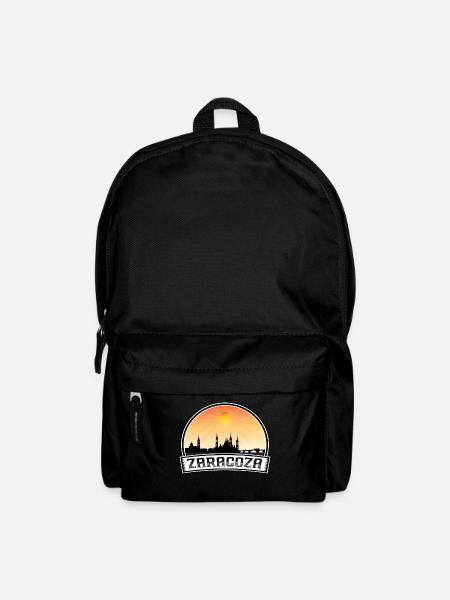 Zaragoza Spanien Skyline Vintage Sunset Travel Souve - Rucksack - Schwarz