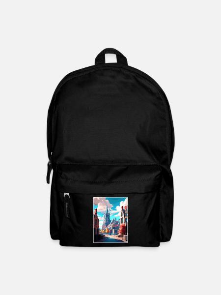 Gent Belgien Vintage Reiseposter WPA Souvenir - Rucksack - Schwarz