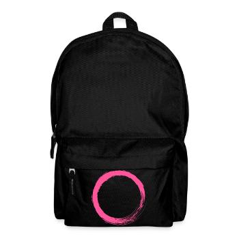 Rosa Kreis Kreisform anpassbar - Rucksack - Schwarz - Vorne