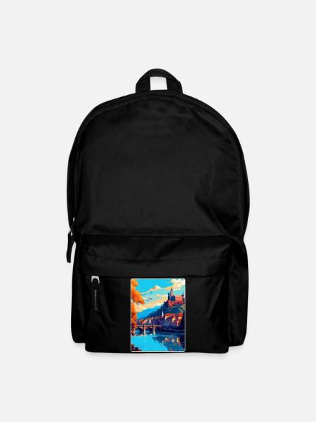Heidelberg Deutschland Vintage Reiseplakat Souvenir - Rucksack - Schwarz