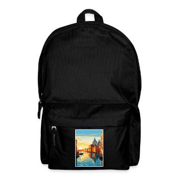 Venedig Italien Dekoration Markusplatz Souvenir - Rucksack - Schwarz - Vorne