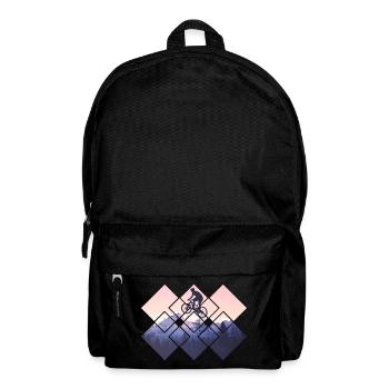 Mountainbike mit Berge und Wald - Rucksack - Schwarz - Vorne