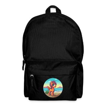 ponny aquarell cartoon kawaii clipart tier - Rucksack - Schwarz - Vorne