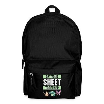 Nimm dein Blatt zusammen Papierkunst Japanische Ku - Rucksack - Schwarz - Vorne