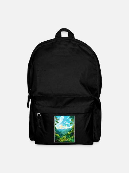Amazone Regenwald Vintage Reiseposter Souvenir - Rucksack - Schwarz