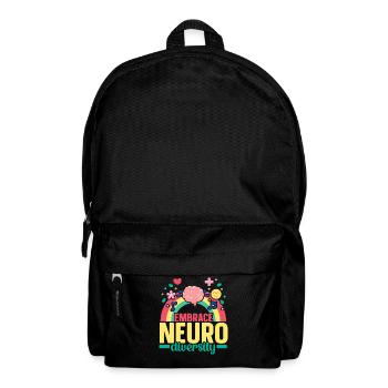 Umarmen Sie Nuerodiversität Anders denken ADHD - Rucksack - Schwarz - Vorne