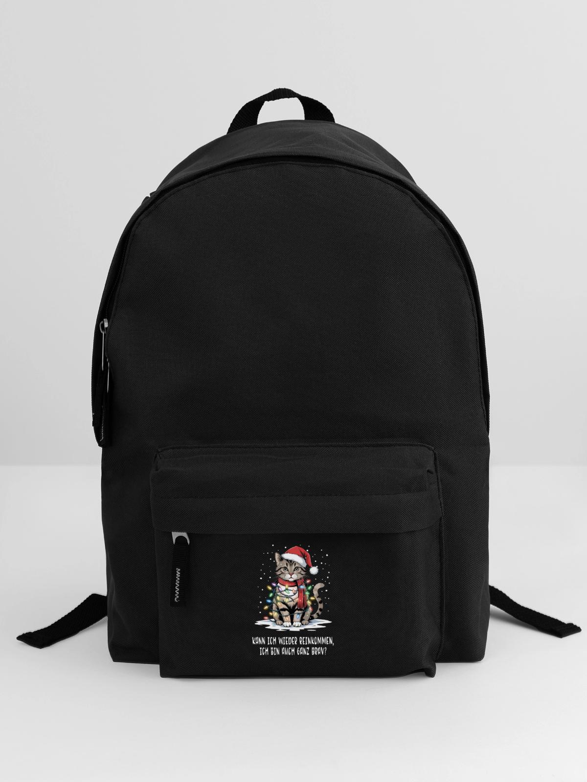 Christmas Cat - Rucksack - Schwarz - Vorne