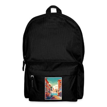 Costa del Sol Spanien Vintage Reiseposter Souvenir - Rucksack - Schwarz - Vorne