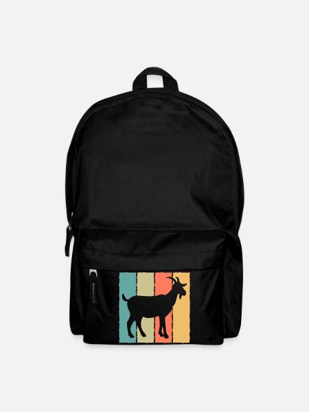 Ziegen-Silhouette auf Pastellstreifen - Rucksack - Schwarz