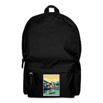 Comer See Italien Dekoration Vintage Reiseposter - Rucksack - Schwarz - Vorne