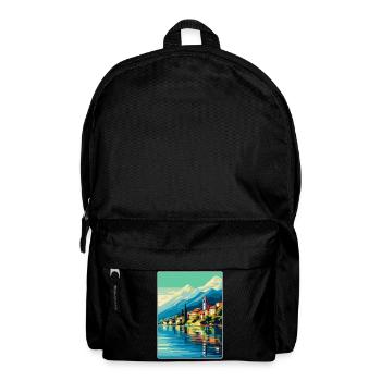Comer See Italien Vintage Reiseplakat Souvenir WPA - Rucksack - Schwarz - Vorne