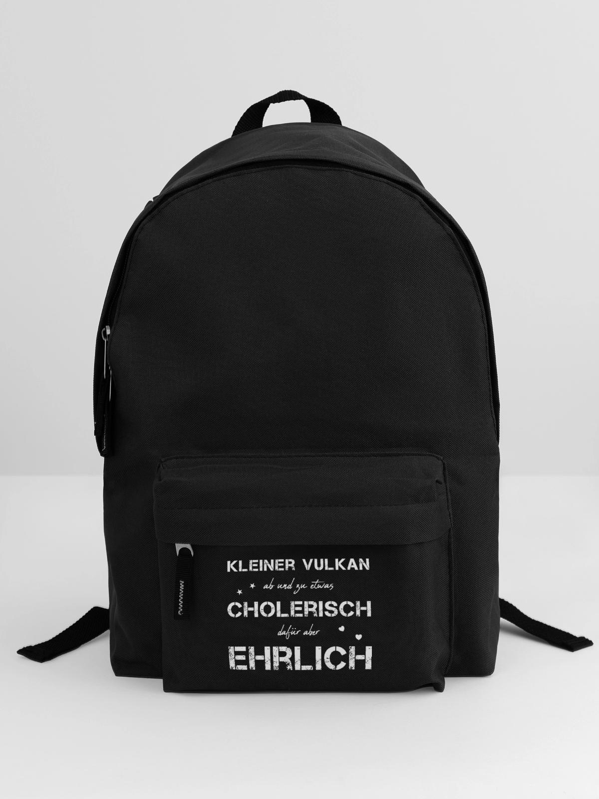 cholerisch ehrlich - Rucksack - Schwarz - Vorne