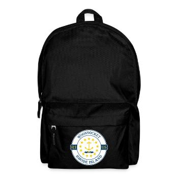 Woonsocket Rhode Island Flagge USA Souvenir Abzeichen - Rucksack - Schwarz - Vorne