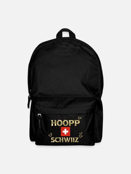 Hopp Schwiiz - Rucksack - Schwarz