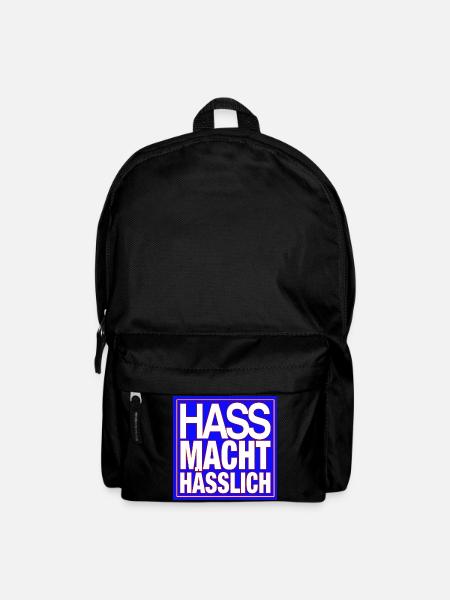Hass macht hässlich! - Rucksack - Schwarz