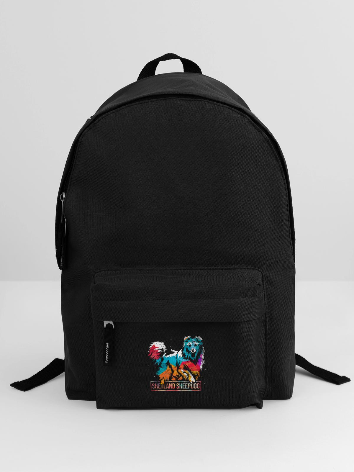 Pfiffiger Sheltie Colliezüchter - Rucksack - Schwarz - Vorne