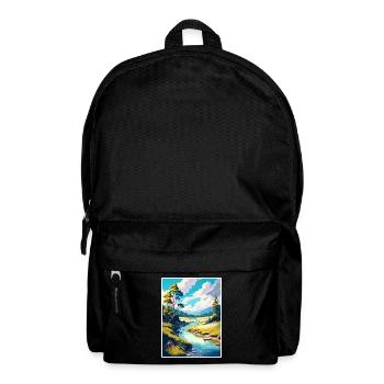 Wye Creek Dekoration Neuseeland Reiseposter - Rucksack - Schwarz - Vorne