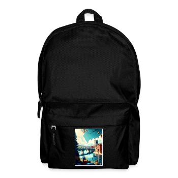 Exeter England Vintage Reiseposter WPA Souvenir - Rucksack - Schwarz - Vorne