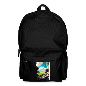 Malham Cove England Vintage Reiseposter Souvenir - Rucksack - Schwarz - Vorne
