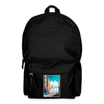Brighton Dekoration Vintage Reiseposter Souvenir - Rucksack - Schwarz - Vorne