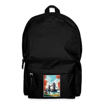 Tower Bridge England Vintage Reiseposter WPA Kunst - Rucksack - Schwarz - Vorne