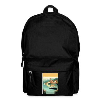 Comer See Italien Dekoration Vintage Reiseposter - Rucksack - Schwarz - Vorne