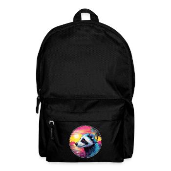 Skunk Buntes Aquarell Cartoon Kawaii Tier - Rucksack - Schwarz - Vorne