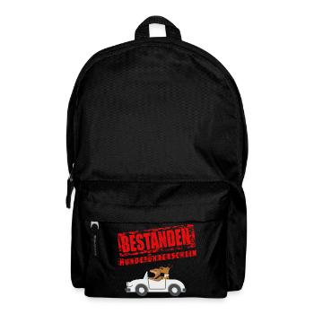 Hundeführerschein bestanden - Rucksack - Schwarz - Vorne