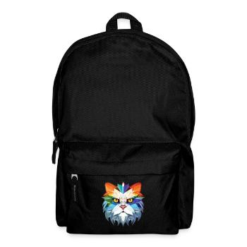 Weiße Langhaar Perserkatze Buntes Aquarell - Rucksack - Schwarz - Vorne