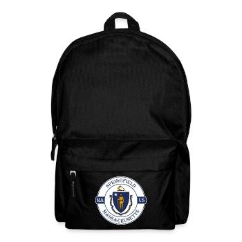 Springfield Massachusetts Flagge USA Reisesouvenir - Rucksack - Schwarz - Vorne