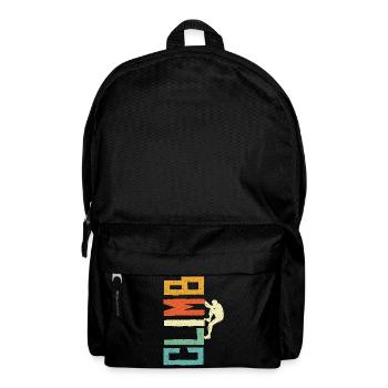 Bouldern Boulder Kletterer Klettern Bergsteiger - Rucksack - Schwarz - Vorne