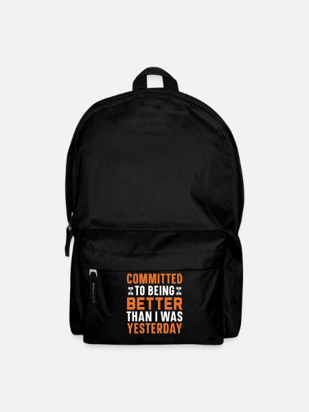 Ich will besser sein, als ich gestern war - Rucksack - Schwarz