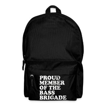 Proud Member of the Bass Brigade - weiss - Rucksack - Schwarz - Vorne