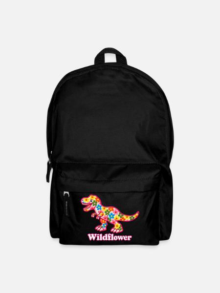 Wildblumen-Süßer Floral-T-Rex - Rucksack - Schwarz