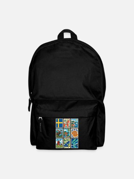 Schweden Briefmarken - Rucksack - Schwarz