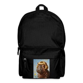 Lustiges Nilpferd Bob Haarschnitt - Rucksack - Schwarz - Vorne