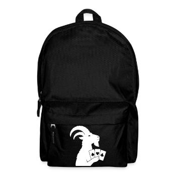 Bock auf Karten – Doppelkopf Bockrunde Skat - Rucksack - Schwarz - Vorne