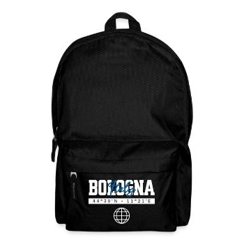 Bologna Italien Koordinaten Reise Souvenir - Rucksack - Schwarz - Vorne