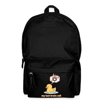 Meine letzte Gehirnzelle lustige Quietscheente - Rucksack - Schwarz - Vorne
