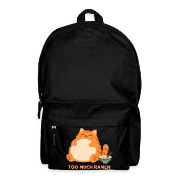Zu Viel Ramen Lustige Gamer Katze Anime Kawaii - Rucksack - Schwarz - Vorne