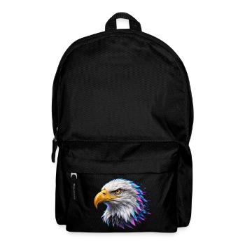 Digitaler Goldadler – Neon-Porträt - Rucksack - Schwarz - Vorne